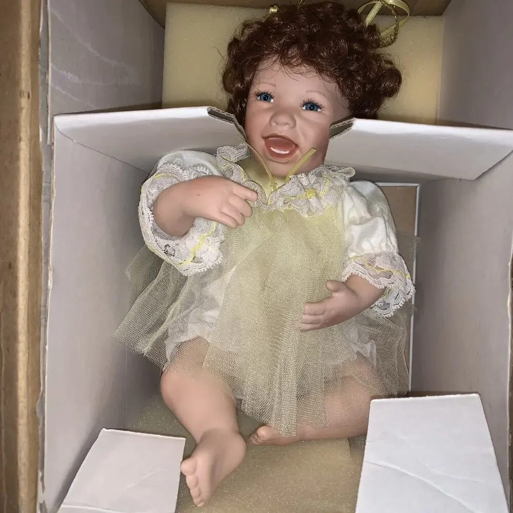 1995 Ashton Drake I Wish You Happiness Porcelain Angel Doll NIB COA Wings